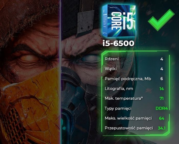 KOMPUTER GAMINGOWY I5 DDR4 RTX 3060 12GB SSD WIN10