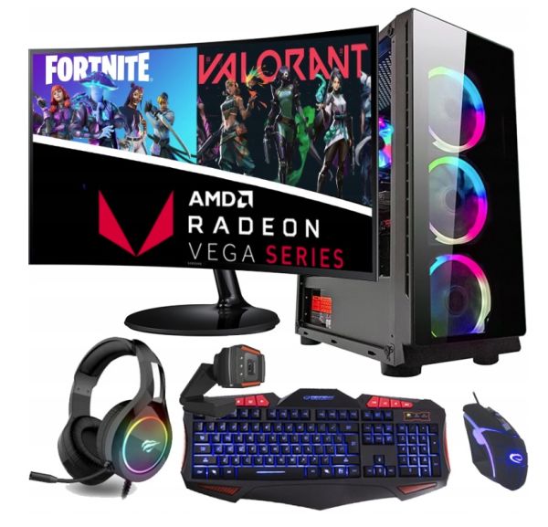 ZESTAW KOMPUTER GAMINGOWY 27" |RYZEN 7|VEGA 8|32GB|1TB| WI-FI|WIN 11