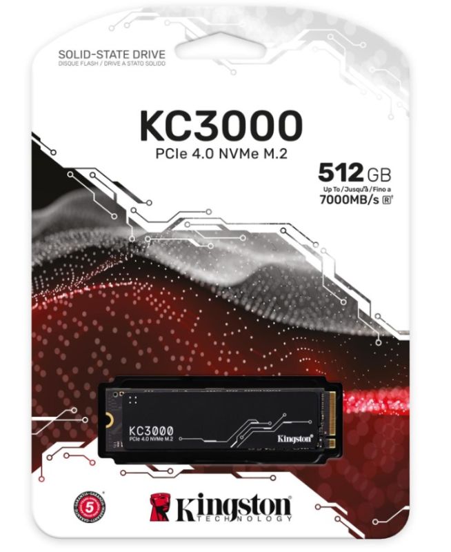 Kingston 512GB M.2 PCIe Gen4 NVMe KC3000